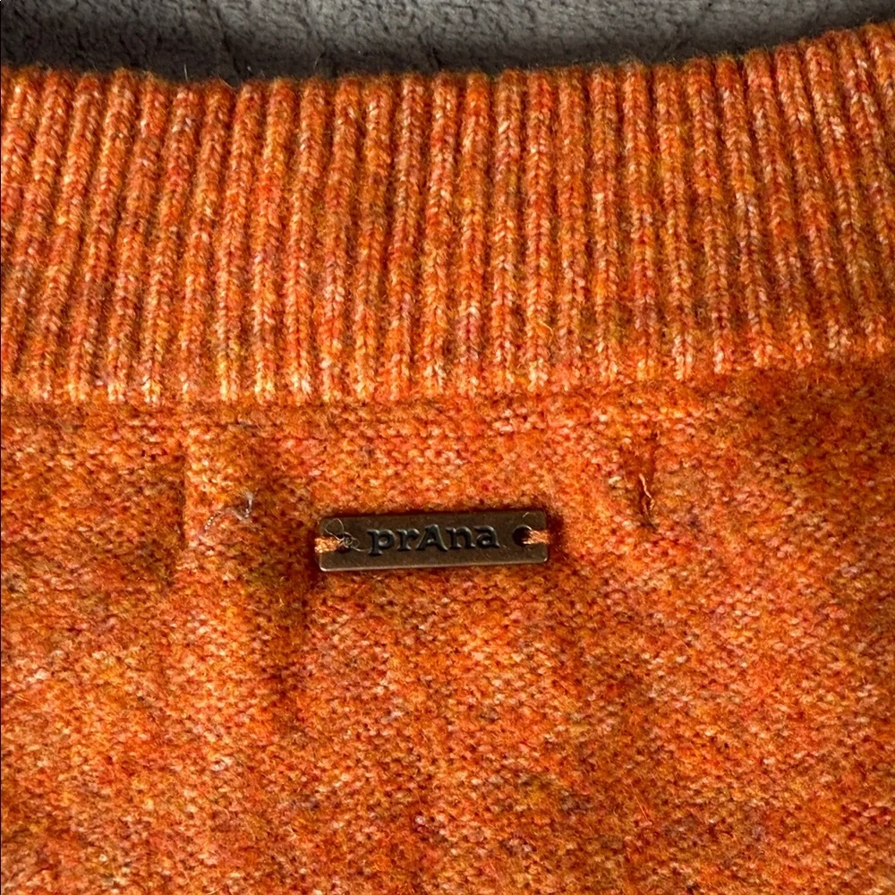 Prana Azure Sweater XS Wool Blend Color Gingerbread